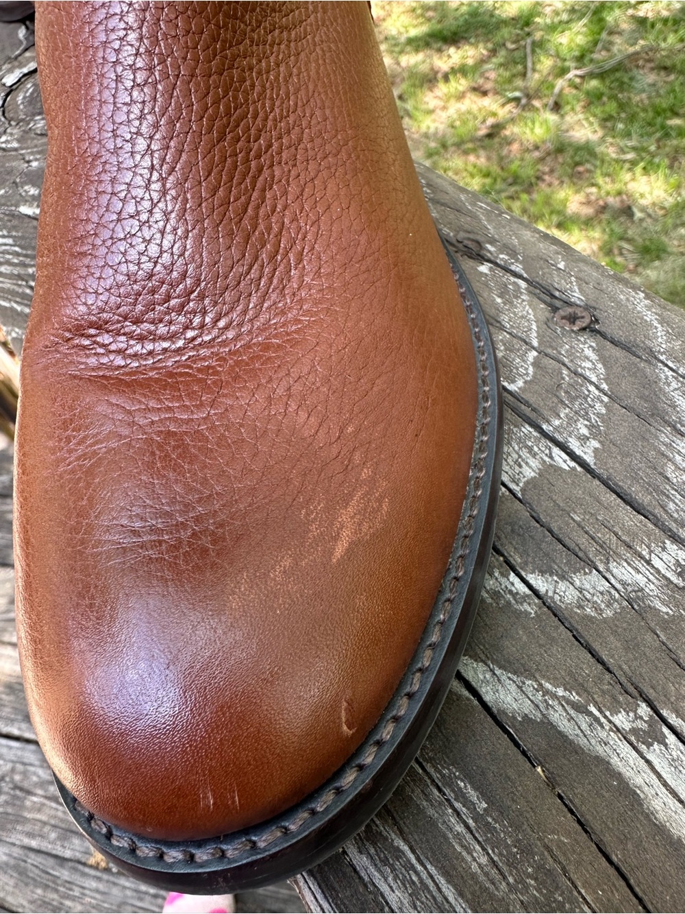 Tory Burch Riding Boots in Full Grain Pebbled Leather - Picture 7 of 9